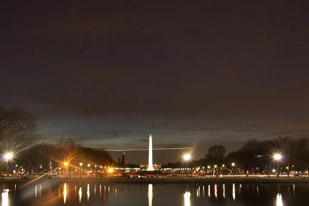 Washington monument wedding portrait